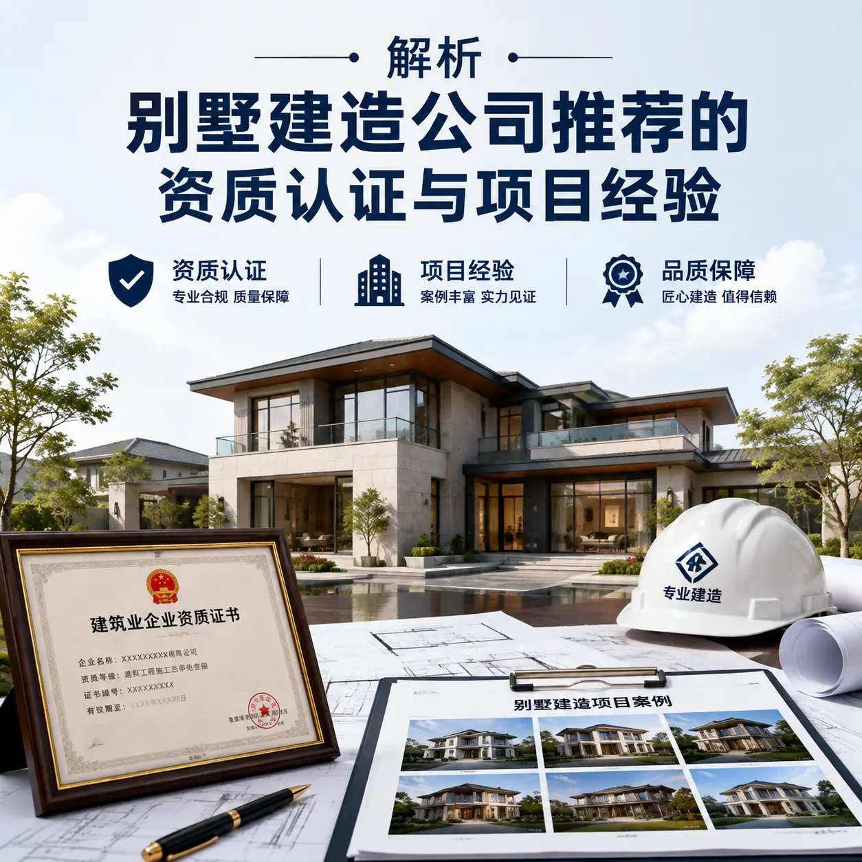 解析 黄平 别墅建造公司推荐的资质认证与项目经验