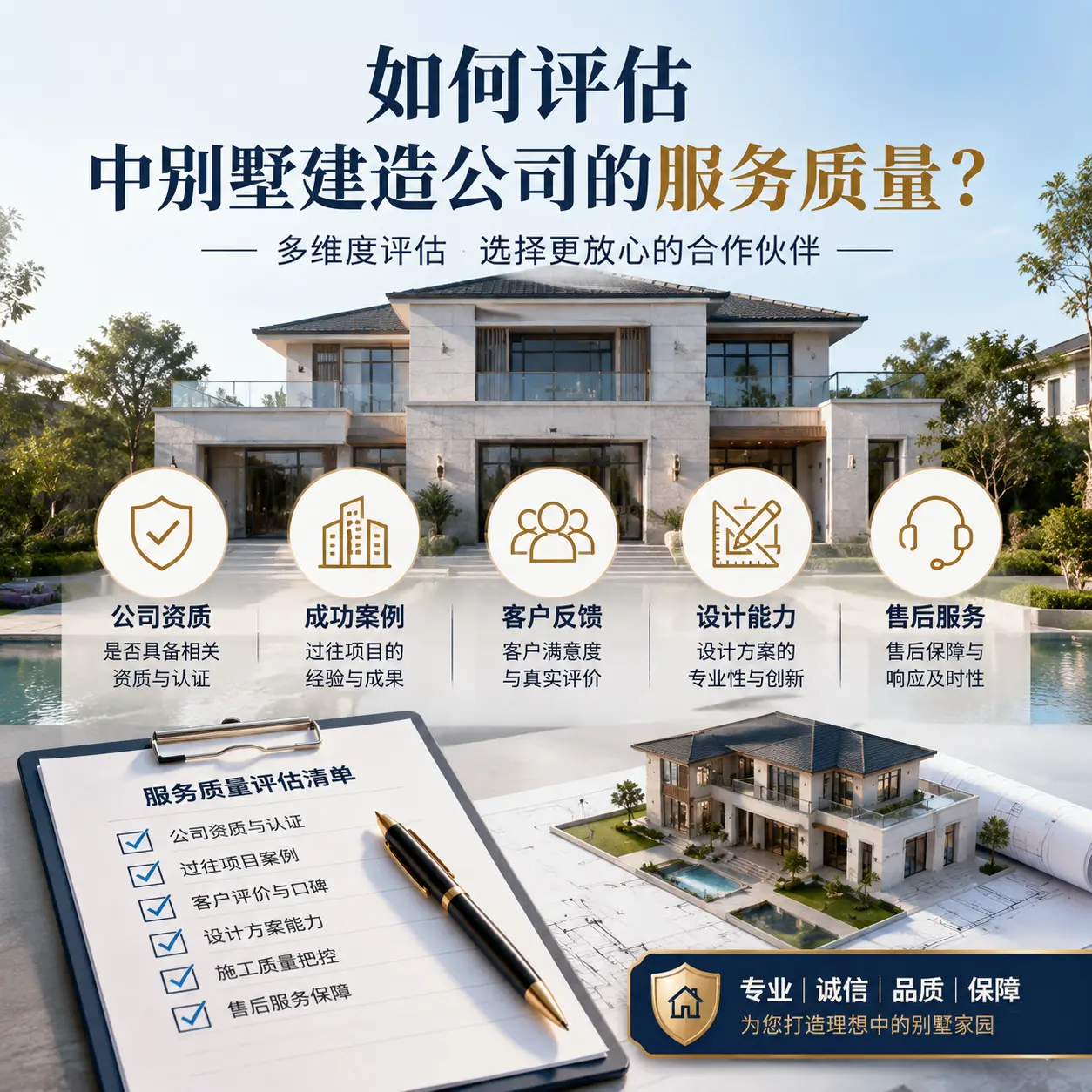 如何评估 黄平 中别墅建造公司的服务质量？