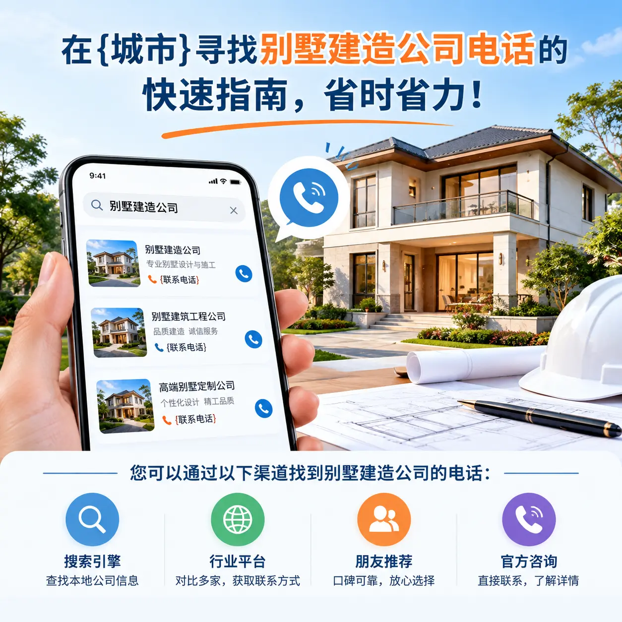 在黄平寻找别墅建造公司电话的快速指南，省时省力！