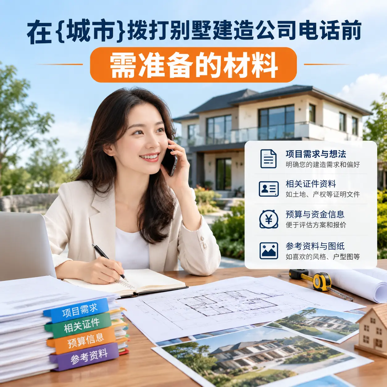 在黄平拨打别墅建造公司电话前需准备的材料